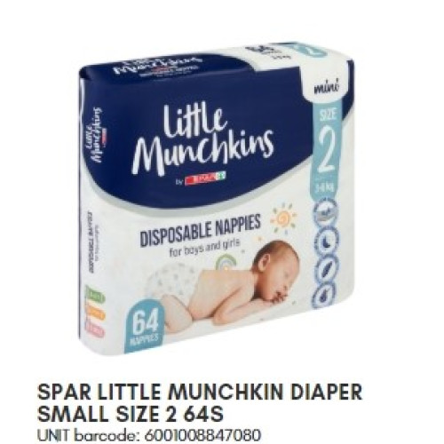SPAR LIT MUNCH DIAPER SIZE 2 MINI 64'(RF